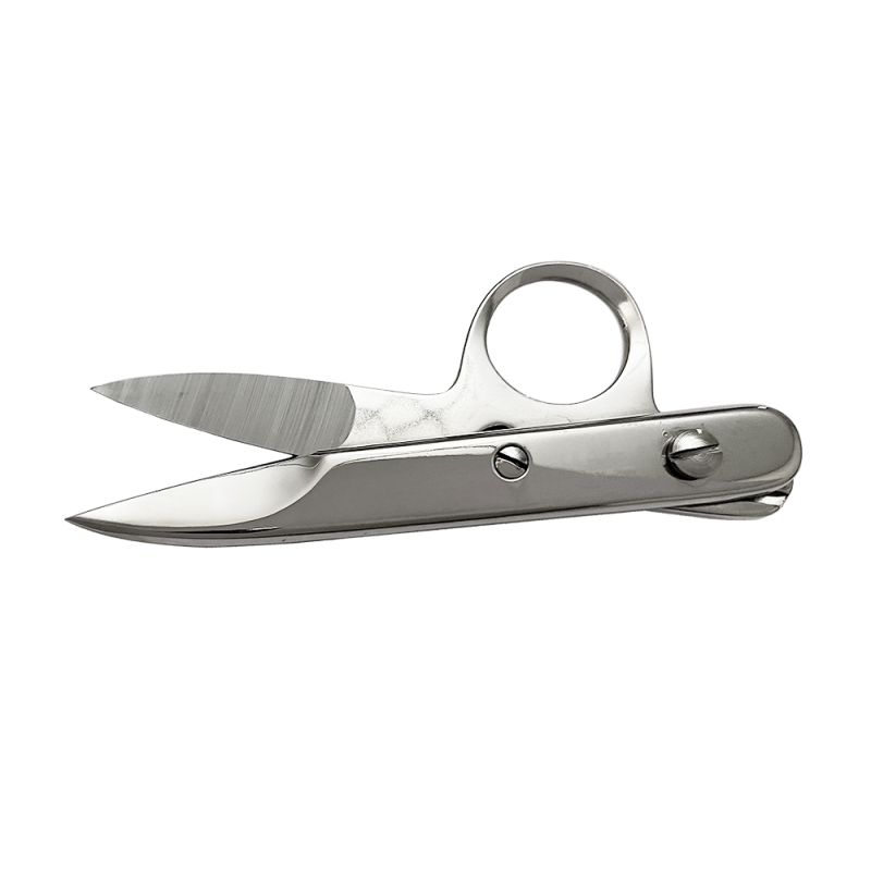 Steel Ring Scissors Curved Blades