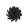 Gomma Portarocche Nera Elica Con Buccola Diametro 100mm