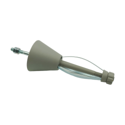 Portarocche Plastic Grigio A 3 Molle Con Perno Lungo (55mm)