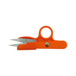 Orange Plastic Scissors With Ring Finger