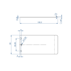 Lama Inox Lunga - 100x50mm