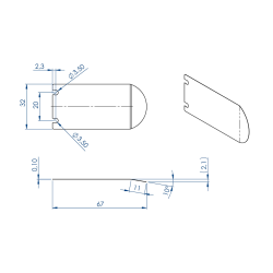 Bended Chrome-plated Brake-blade For Weft Brake