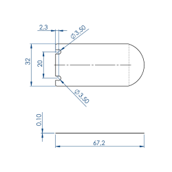 Straight Chrome-plated Brake-blade For Weft Brake