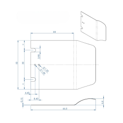 Lamella Compatibile Per ROJ/IRO Cromata Curva - 67,5x50mm