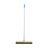 Single Cleaning Broom With Black Bristles and Aluminum Handle