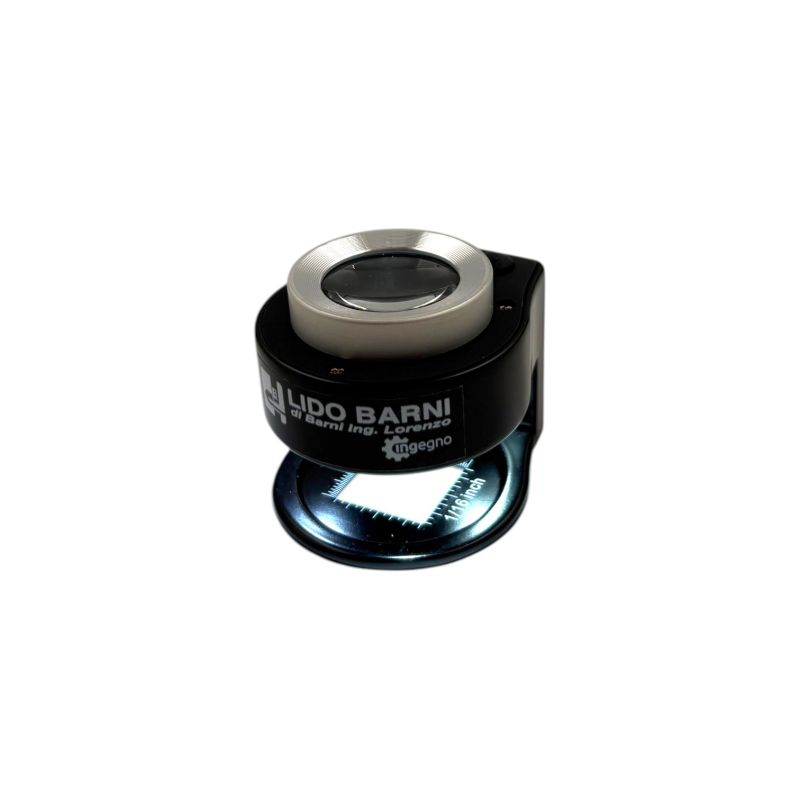 Aluminum thread counter lens with 2 light shades